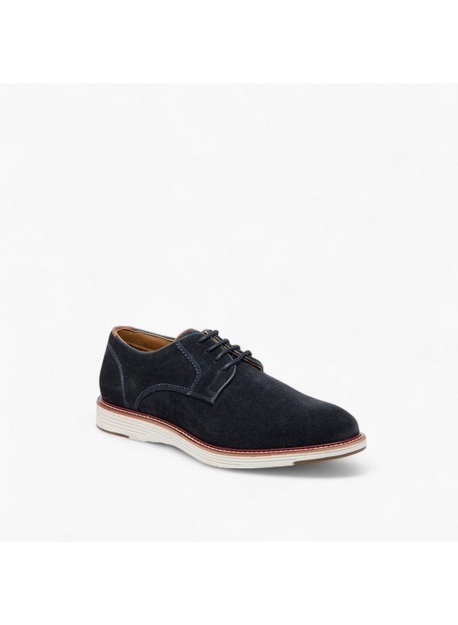 DUCHINI Men's Suede Derby Shoes with Lace-Up Closure - Image 2