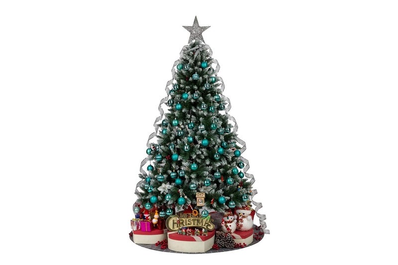 AUXO-FUN Small Size 28ct shatterproof Christmas Ball Ornaments in 4 Classic finishes for Christmas Tree Decoration (Turquoise Blue, 1.57â€œ Mini Size) - Image 4