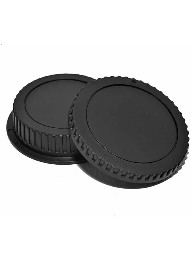 AMOTOK EF Camera Body and Rear Lens caps,Compatible with EF Mount Camera 60D,60Da,70D,77D,80D,100D,200D,300,300D,300V,300X Cameras.and EF or EF-S Mount Lenses - Image 1