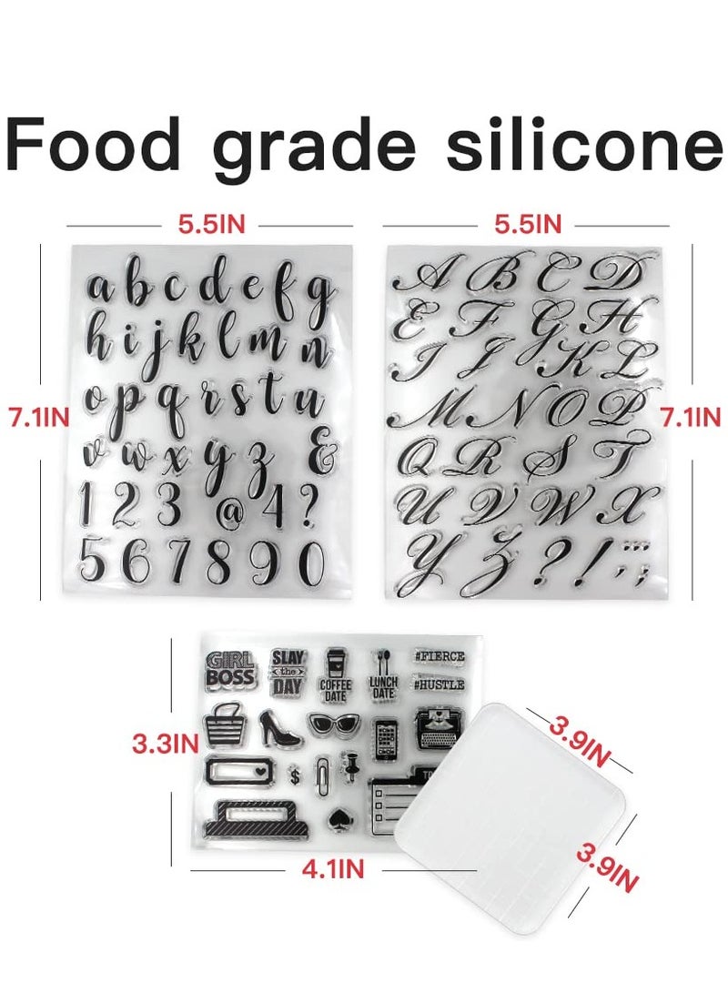 Excefore 4 Pcs Alphabet & Numbers Fondant Cake Mold DIY Cookie Stamp High Heel Sunglasses Fondant Molds for Fondant Biscuit Cake Cookie Mold Baking Tool  - Image 2