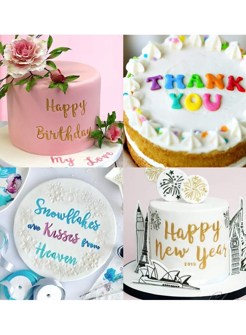 Excefore 4 Pcs Alphabet & Numbers Fondant Cake Mold DIY Cookie Stamp High Heel Sunglasses Fondant Molds for Fondant Biscuit Cake Cookie Mold Baking Tool  - Image 3