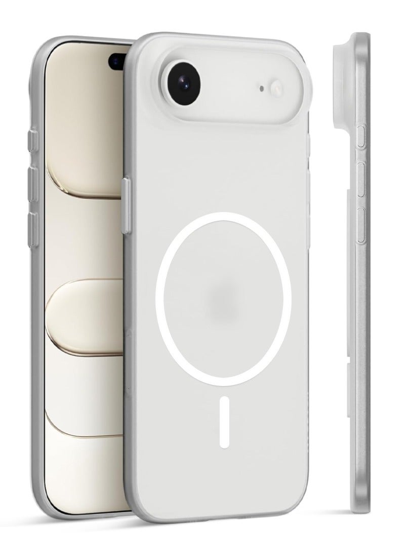 O Ozone Magnetic Matte Case for iPhone Air |Compatible with MagSafe|Military-Grade Shockproof Protection, Slim Anti-Scratch Hard Back Cover with Strong Magnet & Camera Protection – White