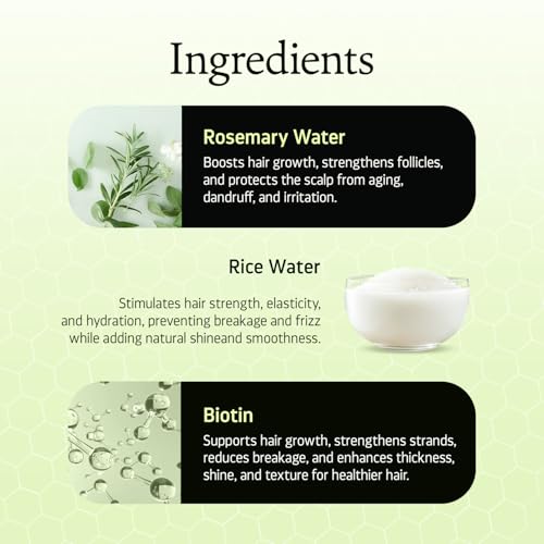 Indulgeo Essentials Rosemary & Rice Water Hair Growth Spray (200ml) | Strengthening Rosemary Rice Water Spray for Thicker, Healthier Hair | Adds Shine, Soft & Smooth Finish | Detangles, Controls Hair Fall | Ideal Leave-In Conditioner for All Hair Types - Image 3
