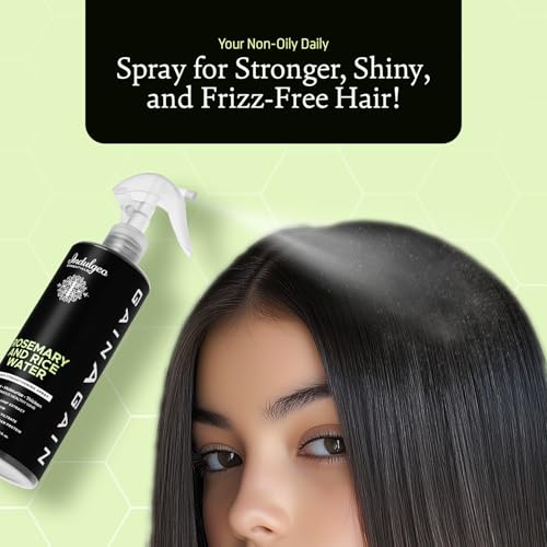 Indulgeo Essentials Rosemary & Rice Water Hair Growth Spray (200ml) | Strengthening Rosemary Rice Water Spray for Thicker, Healthier Hair | Adds Shine, Soft & Smooth Finish | Detangles, Controls Hair Fall | Ideal Leave-In Conditioner for All Hair Types - Image 5