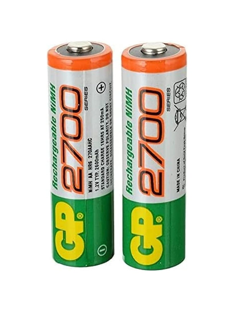 GP Batteries AA Rechargeable Battery 1.2V 2700mAh - Pack of 2  - Image 1