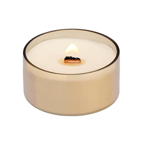 PROSPERRO LUMO by Parkash Candles Premium Scented Glass Candle for Home Decor || Wooden Wick || 100% Soy Wax (Jasmine) - Image 5