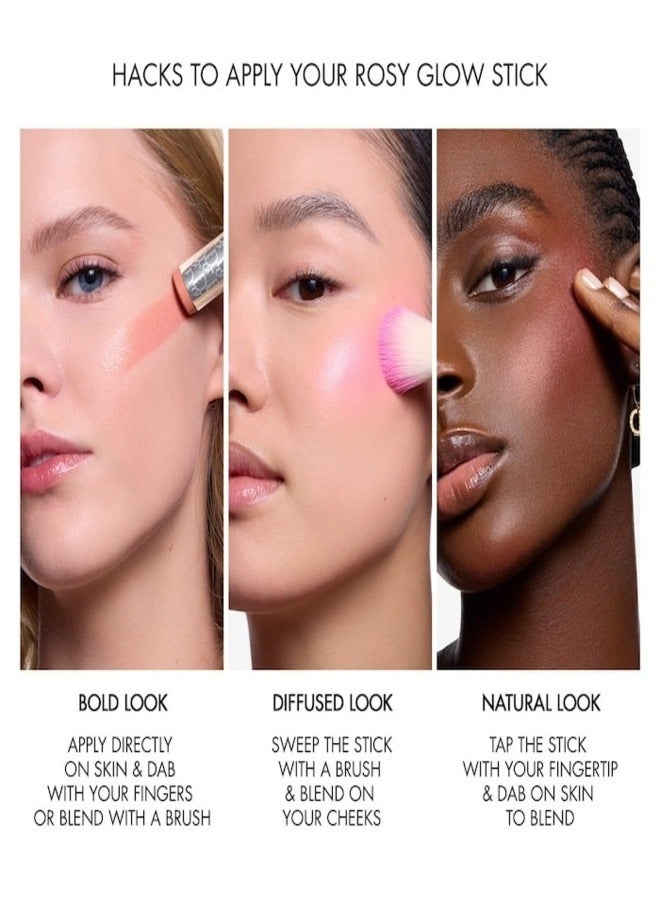 Dior Addict DIOR Rosy Glow Blush Stick 077 Candy - A Pearlescent Bubblegum Pink Cream Blush for a Natural Flush – 6g | Hydrating, Buildable Color with Radiant Glow Finish  - Image 5