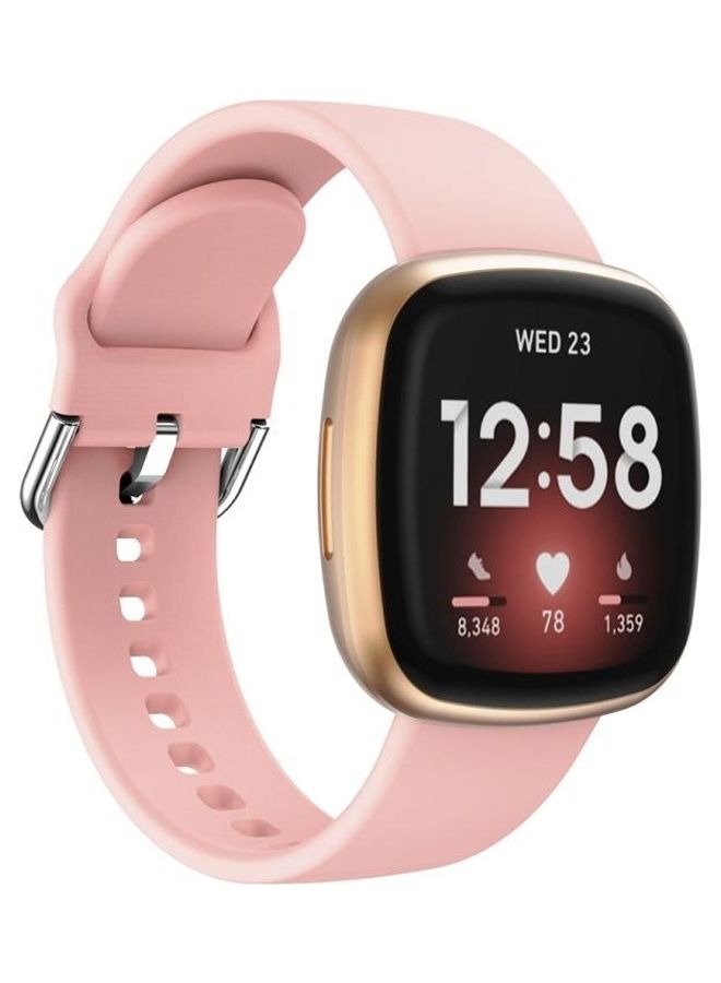 NIBEMINENT Silicone Replacement Strap Watchband For Fitbit Versa 3 Pink - Image 3