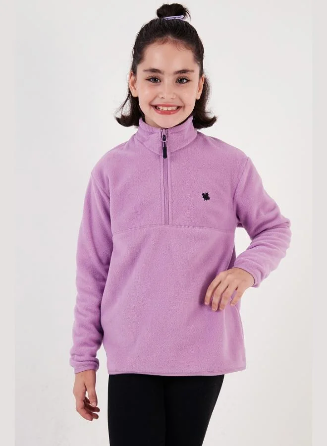 Lela Lela Soft Texture Zippered Stand Collar Raised 2-Pack Polar Kids POLAR 5905002S2