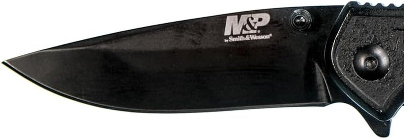 M.P. Smith & Wesson Bodyguard 6.5in Stainless Steel Folding Knife with 2.75in Clip Point Blade and Nylon Handle for Outdoor, Tactical, Survival and EDC, Multicolor,Black - Image 3