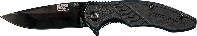M.P. Smith & Wesson Bodyguard 6.5in Stainless Steel Folding Knife with 2.75in Clip Point Blade and Nylon Handle for Outdoor, Tactical, Survival and EDC, Multicolor,Black - Image 1