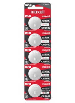 Maxell 5-Pieces Maxell CR2032 Lithium 3V (maxell) Japan Batteries  - Image 1
