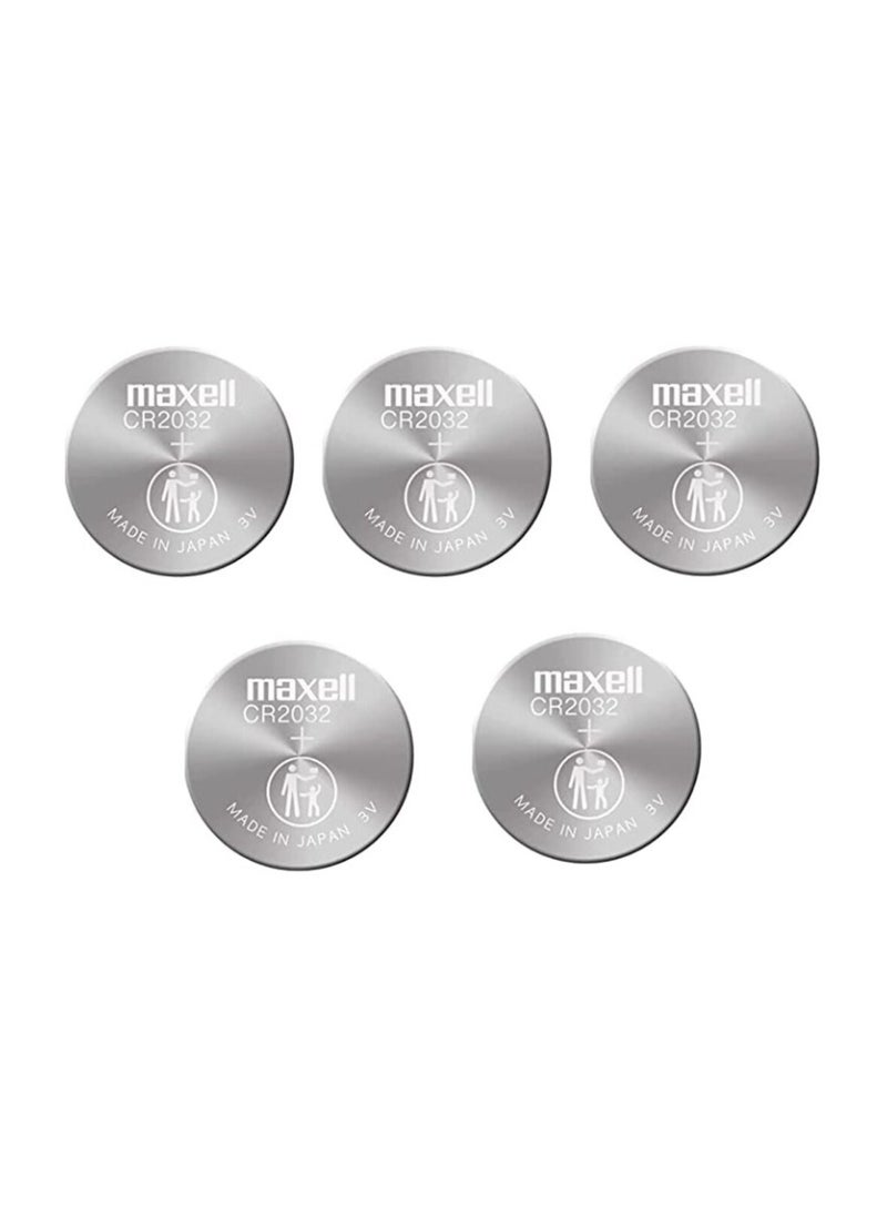 Maxell - 5-Pieces Maxell CR2032 Lithium 3V (maxell) Japan Batteries - Image 1