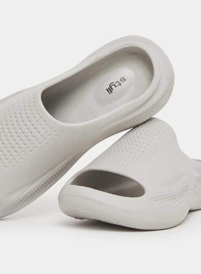 Styli Styli Perforated Open Toe Slip-On Slides