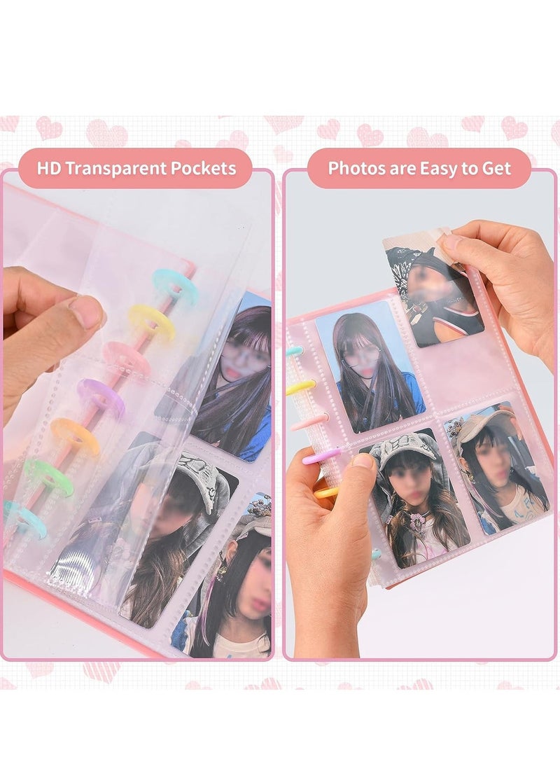 SYOSI Kpop Photocard Binder 3 Inch Photocard Holder Book Sleeves with 30Pcs Inner Pages A5 Idol Business Card Collect 2×3 Polaroid Photo Album - Image 4