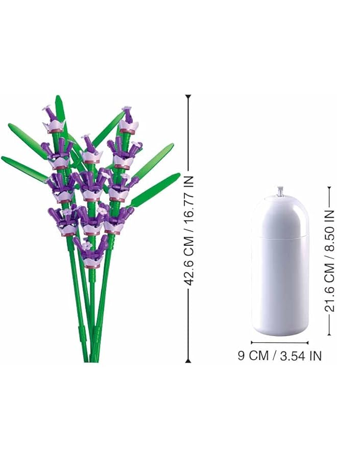 erorex Flower Vase Building Kit A Unique Flower Container With 242 Pcs And Lavender Flowers - Image 4