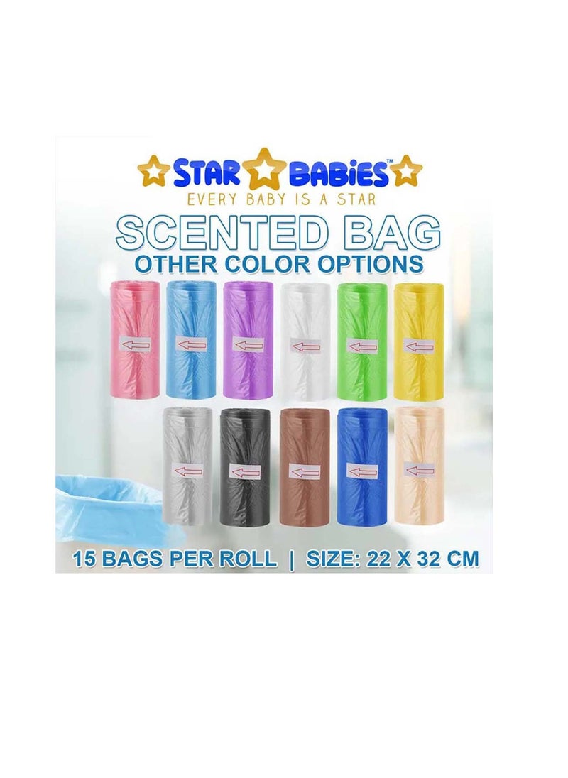 STAR BABiES Star Babies - Combo Pack of 2- Kids Shower Cap with Scented Bag (5 Pcs w/Dispenser) - Green/White  - Image 3