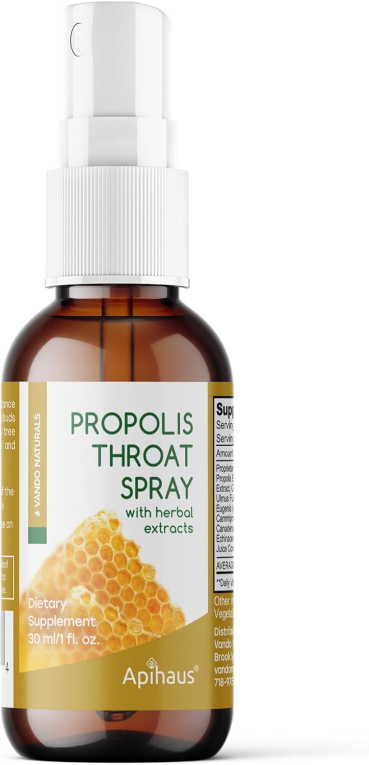 Apihaus Propolis Herb Throat Spray 1 Fluid Ounce - Image 1