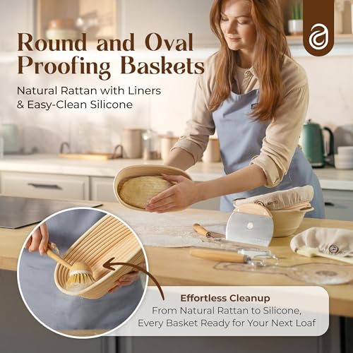 ABIOTO Sourdough Starter Kit with Dutch Oven and Scale - Complete Sourdough Kit with Proofing Baskets, 34oz Jar, Slings, and Other Premium Bread Making Tools - Perfect Baking Gifts for Women, Men, and Bakers - Image 3