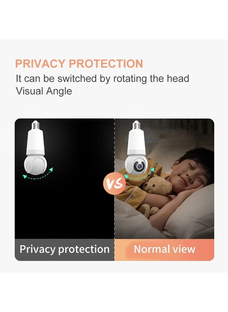 AROAQ Bulb Camera V380PRO Lighting E27 HD 360 Degree WiFi Remote Bulb Type Surveillance Camera  - Image 4