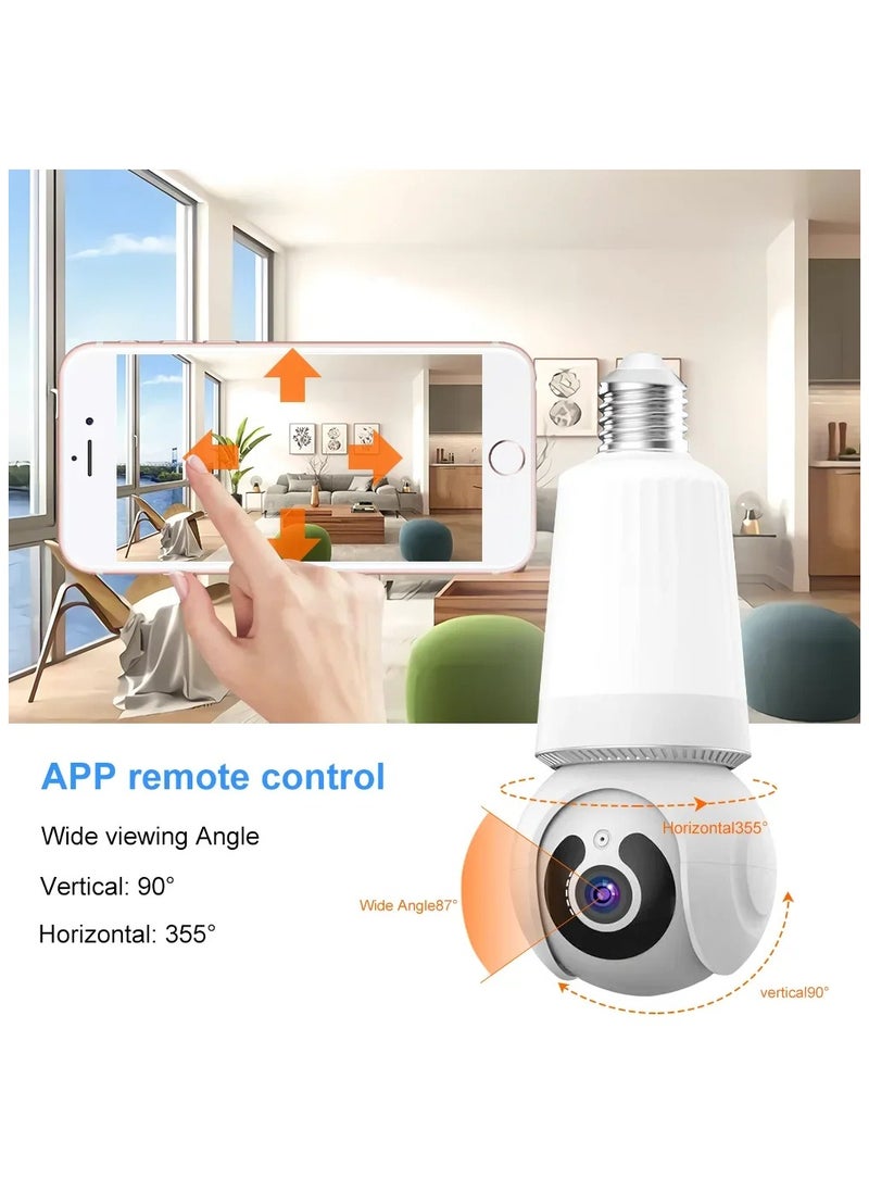 AROAQ Bulb Camera V380PRO Lighting E27 HD 360 Degree WiFi Remote Bulb Type Surveillance Camera  - Image 3
