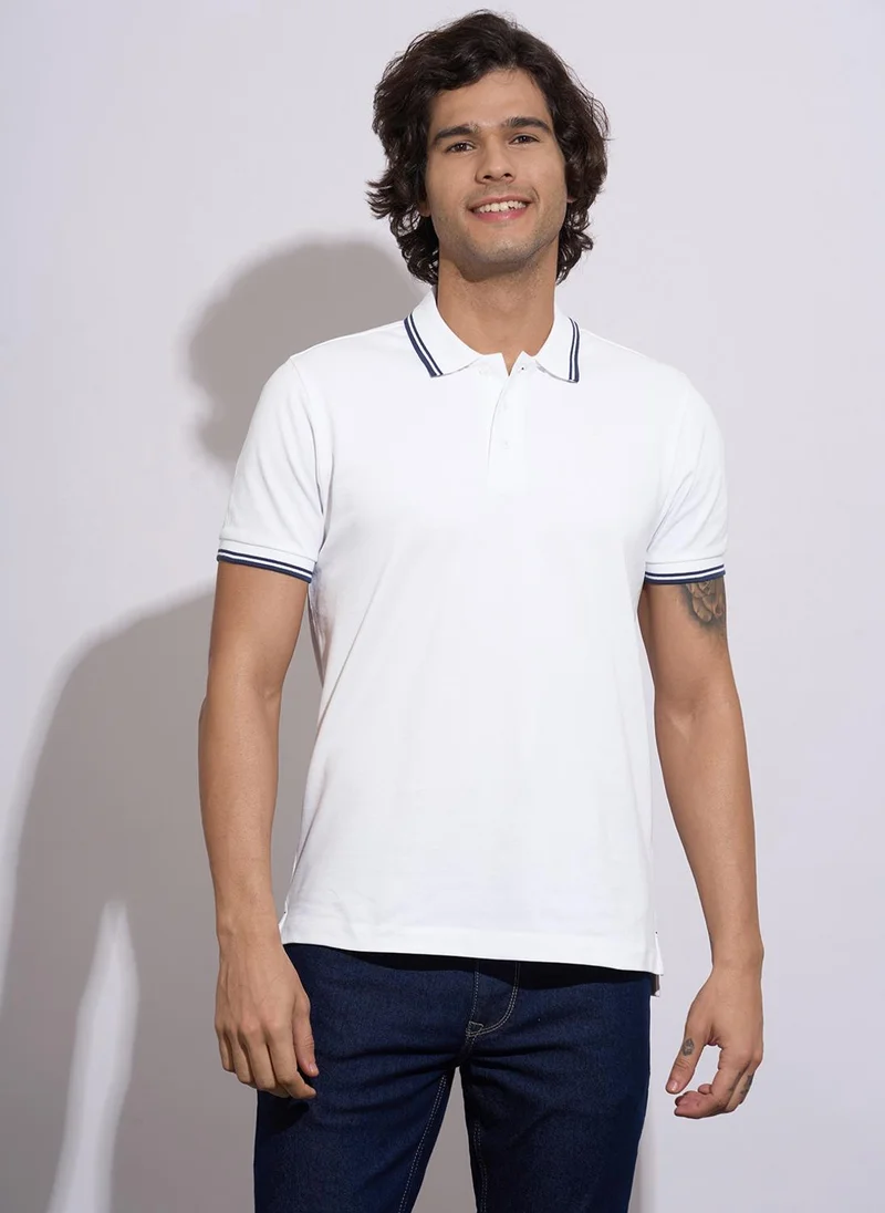 بيينغ هيومان Polo Collar Short Sleeves Regular Fit Pure Cotton T-Shirt