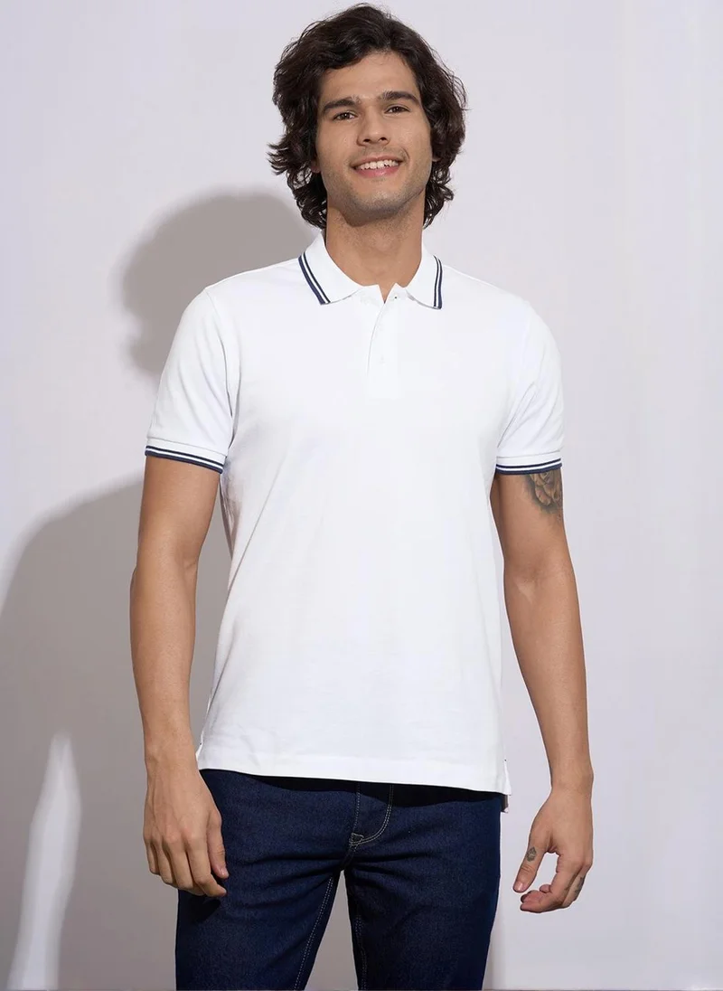 بيينغ هيومان Polo Collar Short Sleeves Regular Fit Pure Cotton T-Shirt