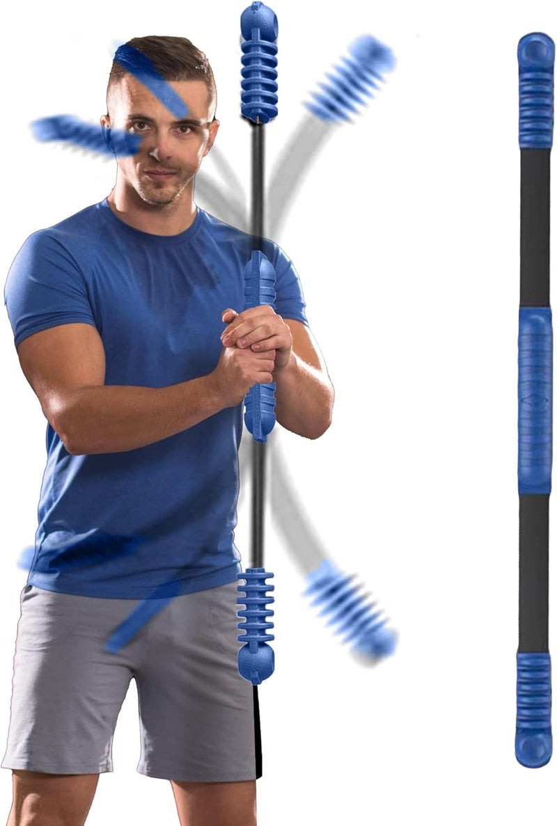 OSCILLATING SLIM Fitness Bar for Workout,Elastic Exercise Bar, Vibration Weight Stick,Body Physical Therapy,Core Strength Training,Arm Shoulder Stretch At Home Gym. - Image 1