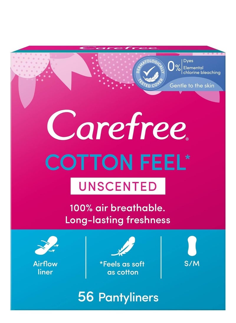 Carefree Cotton Extract Breathable Panty Liners - Pack of 58
