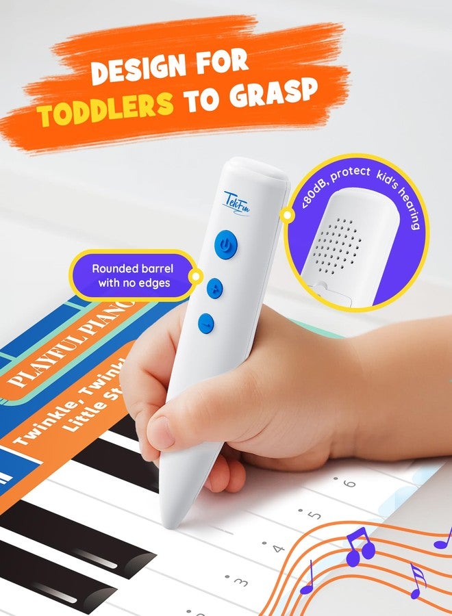 TEKFUN Learning Poster Set for Toddlers 1-3 with Talking Pen,9 Big Interactive Educational Wall Charts with 6 Stickers, Screen-Free Letter & Word Learning for Homeschooling & Preschool Classroom - Image 2