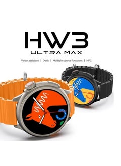 Generic HW3 Ultra MAXs 1.52 Screen Smartwatch 90+ Sport Mode For Men and Women Sport Fitness Original Watches For IOS Androids Phone Call Smartwatch (Orange)  - Image 2