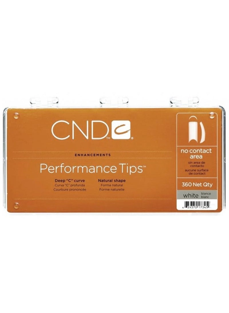 CND Professional Performance Nail Tips White Color360 pcs - Image 1