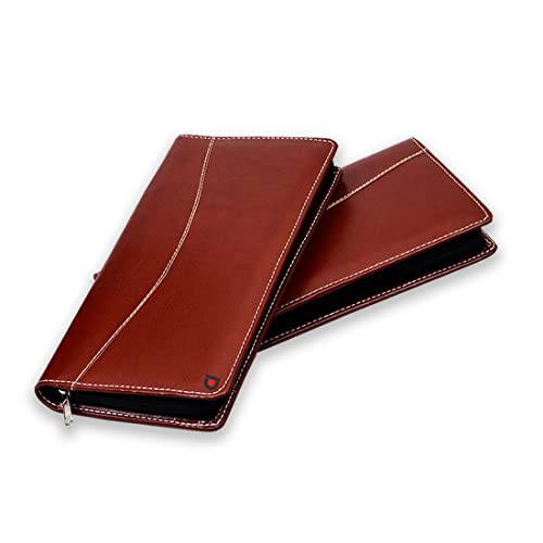 COI File Organiser Expanding Folder/Brown Cheque Book Holder/Document Bag/Set of 2 - Image 1