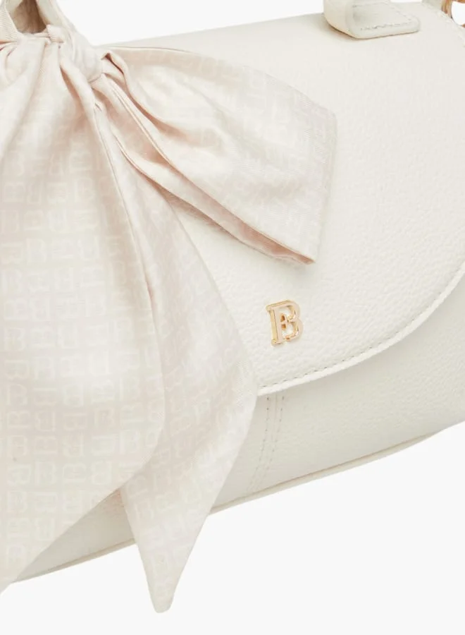 فلورا بيلا من شو إكسبرس Women Solid Crossbody Bag with Top Handle and Scarf Detail