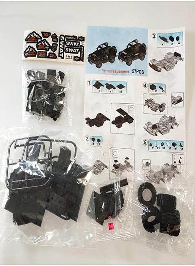 ENHANA Armored Vehicle Building Block Military Vehicle Building Toy for Age 6 7 8 9 10 11 12+, Army Battle Brick, Military Car Model Toys Gifts for Boys （2 Styles） - Image 2