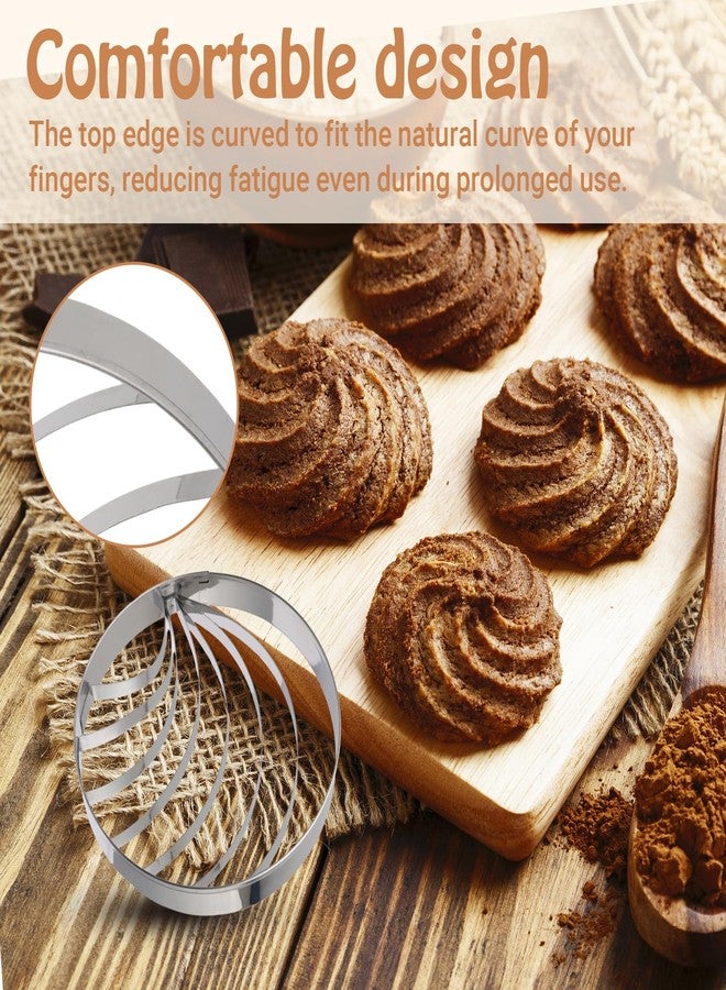 Rierdge Concha Cutter Mexican Bread Mold 4in - Stainless Steel Conchas Stamp for Kitchen Biscuits Bread - Image 4