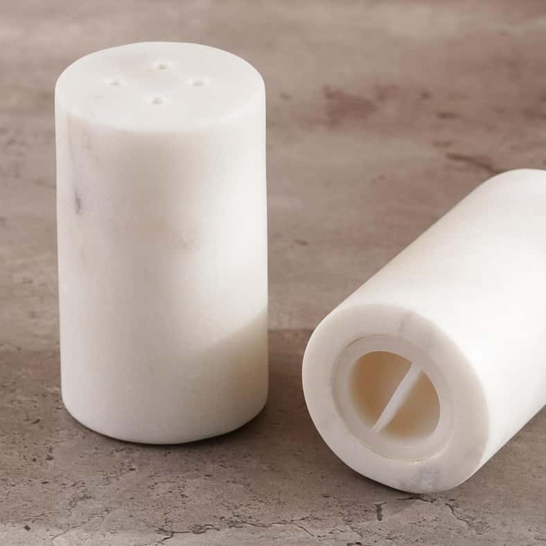 Pan Home مبخرات ملح وفلفل من الرخام الأبيض للمطبخ - Image 2