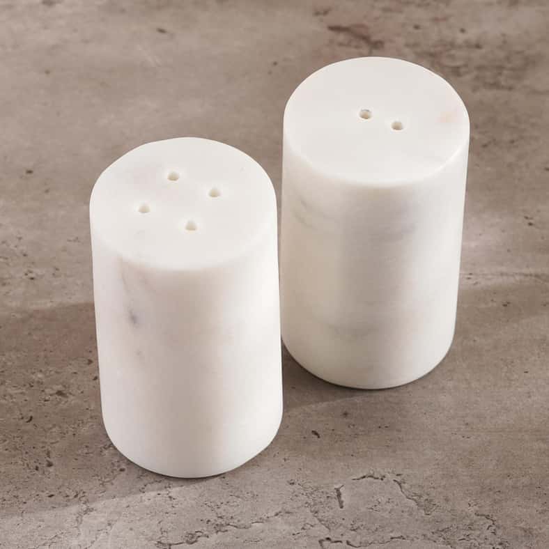 Pan Home مبخرات ملح وفلفل من الرخام الأبيض للمطبخ - Image 3