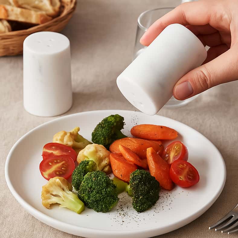 Pan Home مبخرات ملح وفلفل من الرخام الأبيض للمطبخ - Image 4