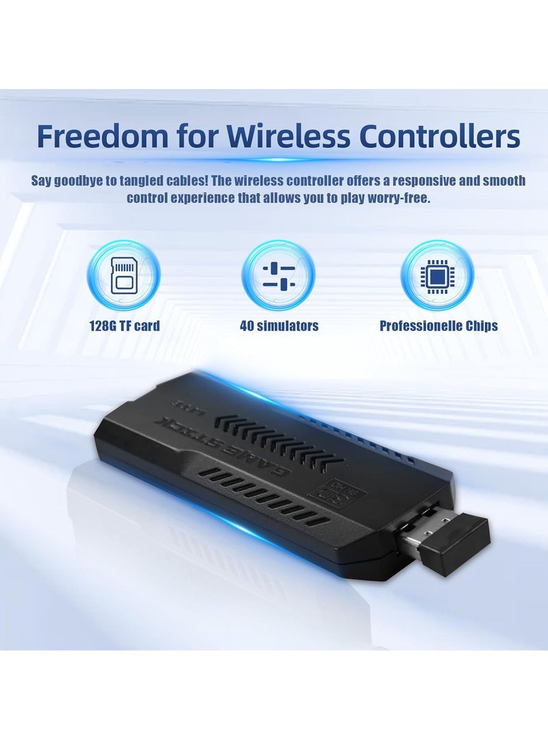 X2 Super Game Stick 4k 64/128/256G 35000/40000/58000 Game Retro Console Super Game Stick HD Video Game Console Dual Wireless 2.4G Controller, Rechargeable Game Stick 64GB - Image 4