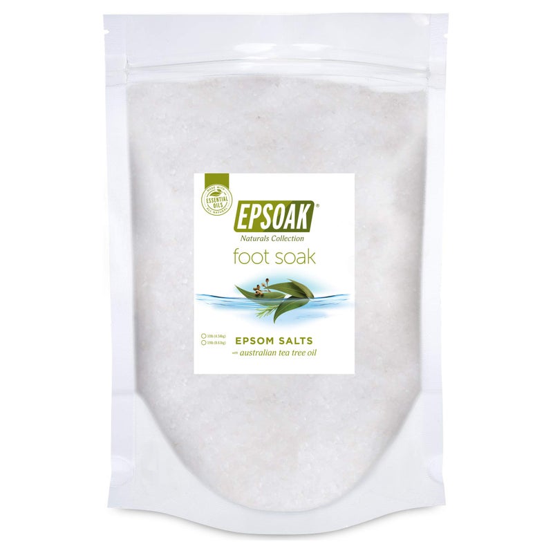 Tea Tree Oil Foot Soak with Epsoak Epsom Salt 19 lb Bulk Bag Made in USA