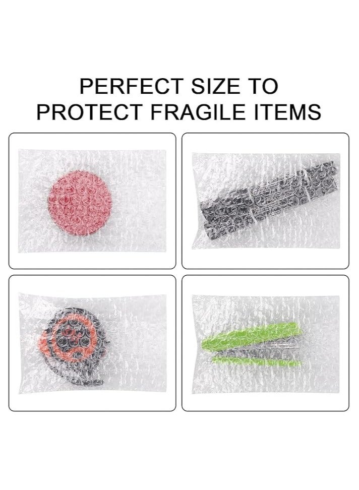 Generic 100pcs bubble wrap bags clear bubble pouches shock proof protective cushioning mailing package shipping storage mailing moving (8X10CM)  - Image 2