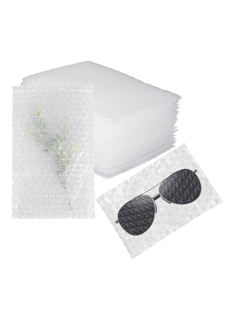 Generic 100pcs bubble wrap bags clear bubble pouches shock proof protective cushioning mailing package shipping storage mailing moving (8X10CM)  - Image 1