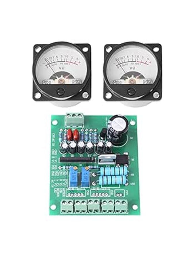 2 Pcs VU Meter With Warm Backlight Audio Level Amplifier And Driver Board - Image 1