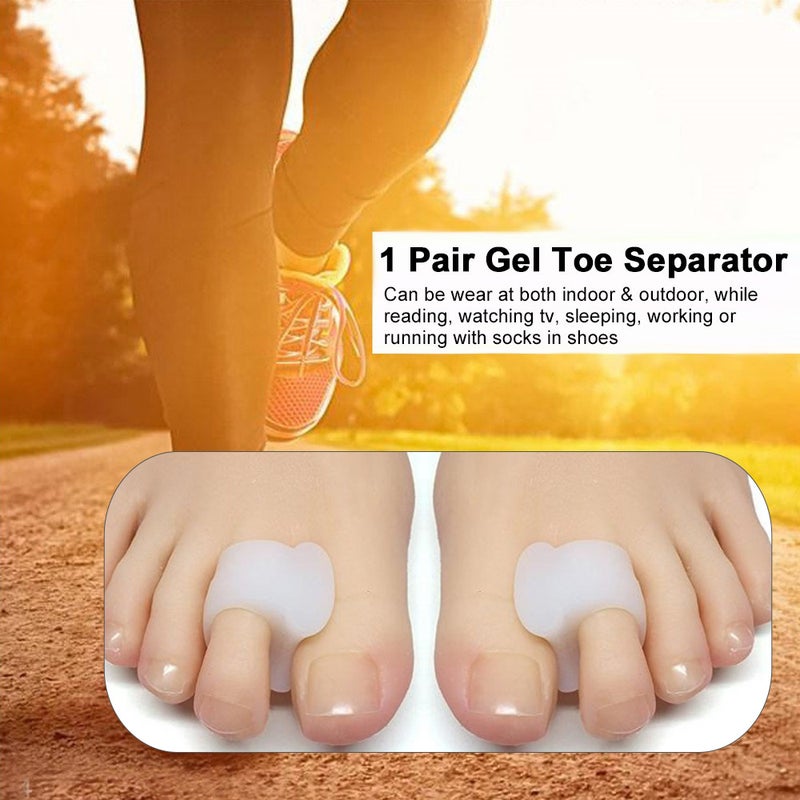 1 Pair Silicone Hallux Valgus Toe Separator Stretcher Toe Overlapping Spreaders Toe Spacer Straightener Bunion Corrector - Image 5