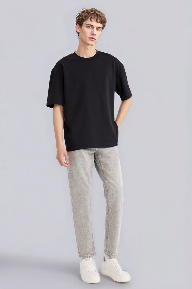 DeFacto Black Man Breathable Oversize T-Shirt Casual - Image 2
