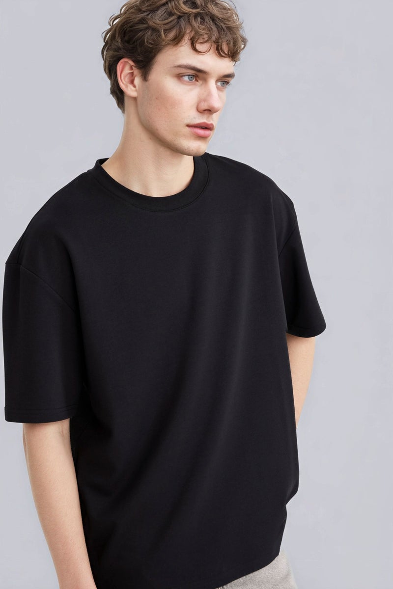 DeFacto Black Man Breathable Oversize T-Shirt Casual - Image 3