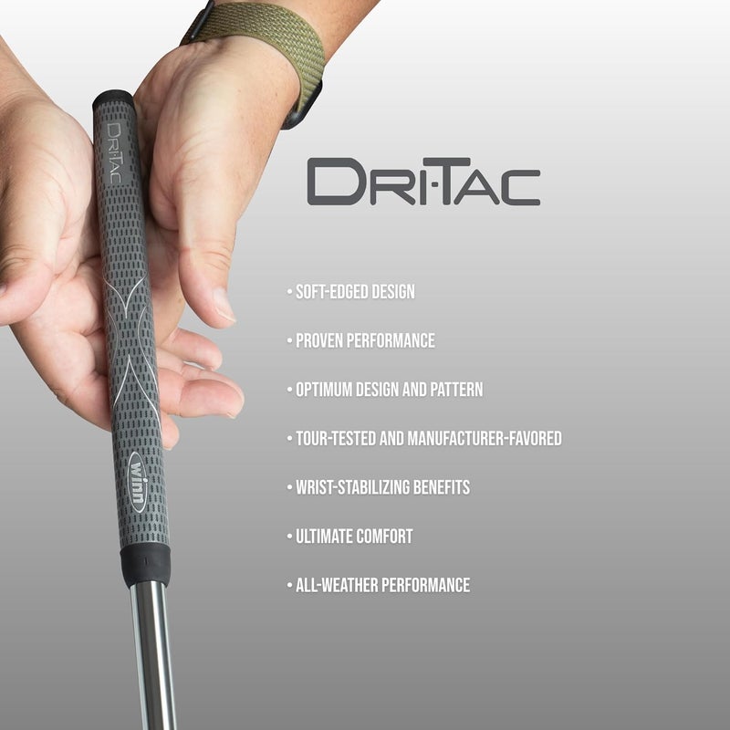 Winn DriTac Midsize Pistol Putter Golf Grip, Dark Gray - Image 5