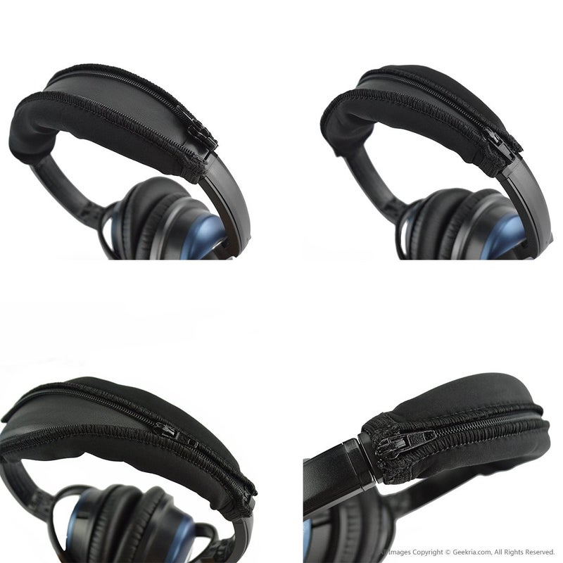 Geekria Geekria Replacement Ear Pads for Bose QuietComfort QC2, QC15 Headphone Replacement Ear Pad + Headband Cover/Ear Cushion/Ear Cups/Ear Cover/Earpads Repair Parts/Headband Protector (Black)  - Image 5