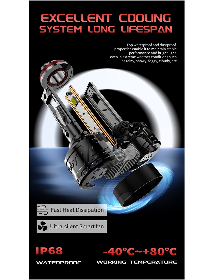 Toby's - Tobys TF150 9005 2 Pieces 300W Original Tested LED Headlight Bulb Assembly 30000 Lumens 150W/Piece Xtreme Bright With Color Temperature 6500K - Image 1